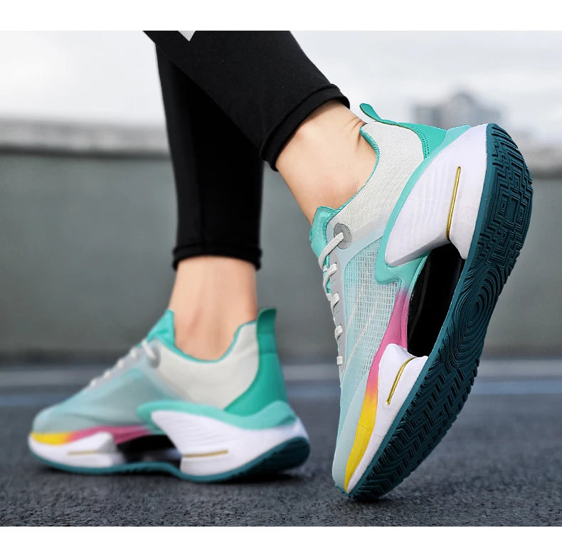 Professional Running Shoes for Men Shock-Absorbant Jogging Sneakers Women Height Increasing Outdoor Sneakers Low Top Sneakers