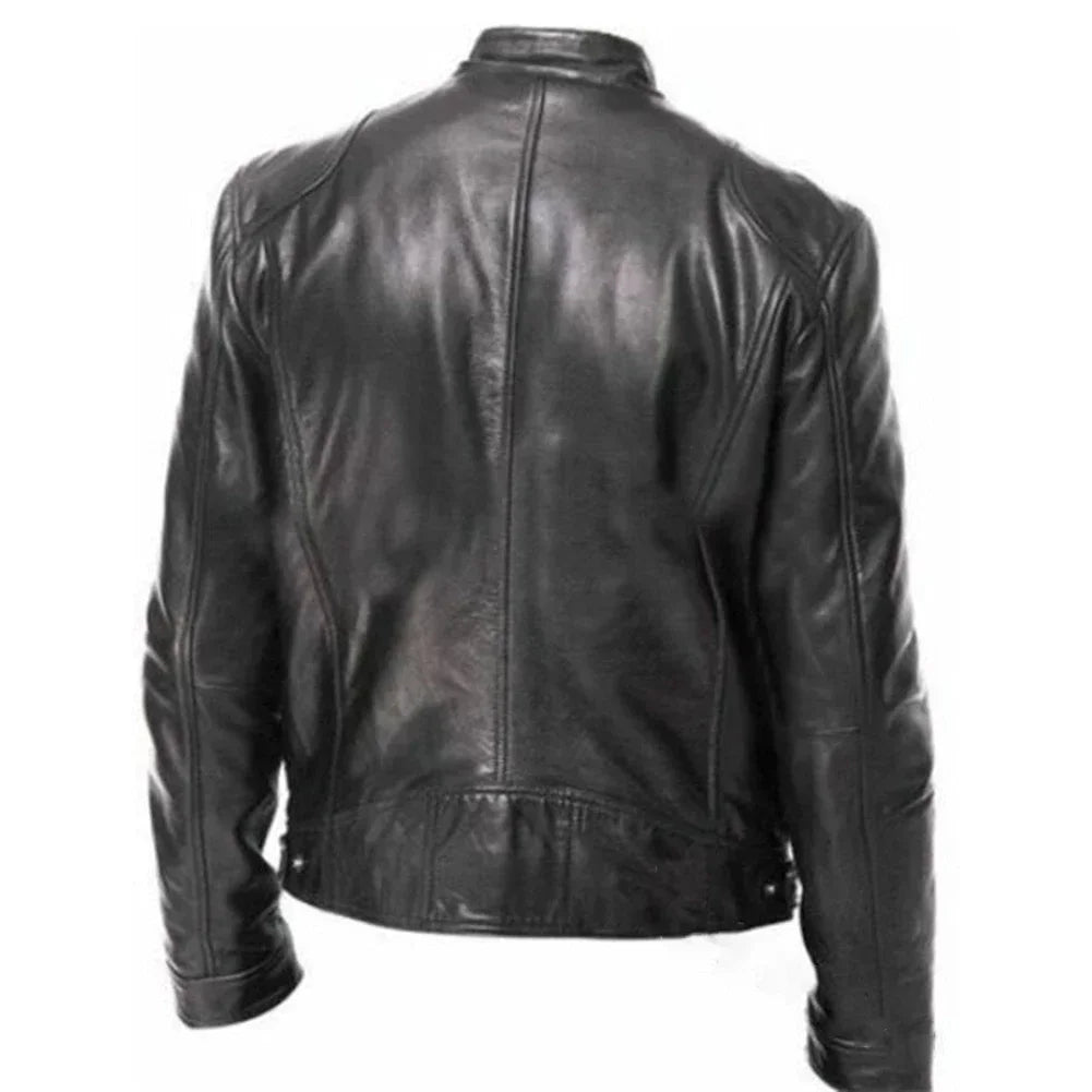 New Spring Casual Motorcycle Mens PU Jacket Biker Leather Coats Windbreaker Leather Jacket Men Leather Jackets Slim Clothing