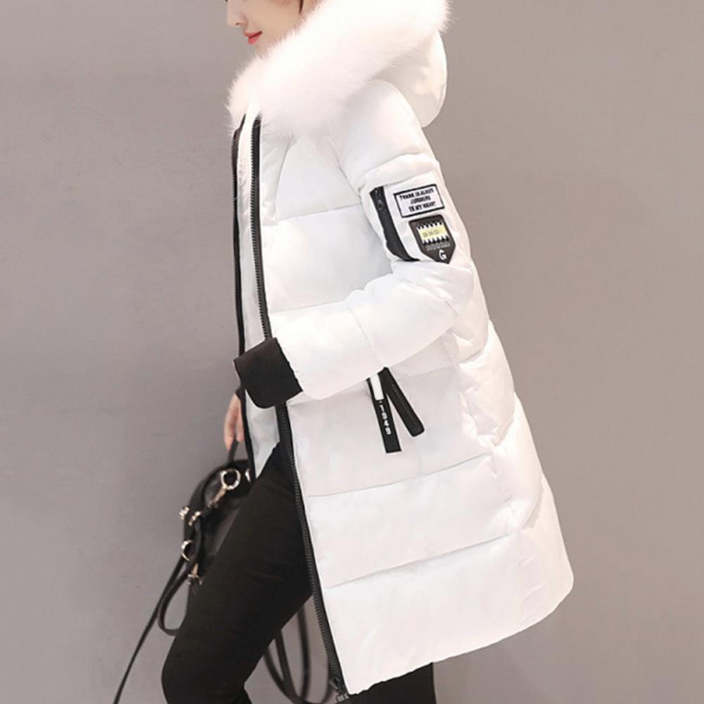 Winter Women Parka Coats Long Cotton Casual Fur Hooded Jackets. Thick Warm Slim-fit Jacket