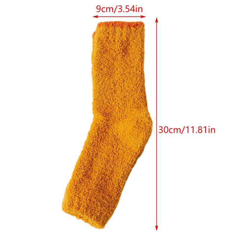 Winter Thicken Knee Warmer Women'S Coral Fleece Warm Soft Leg Knee Pads For Arthritis Knee Pad Knee Protector Plush Long Socks