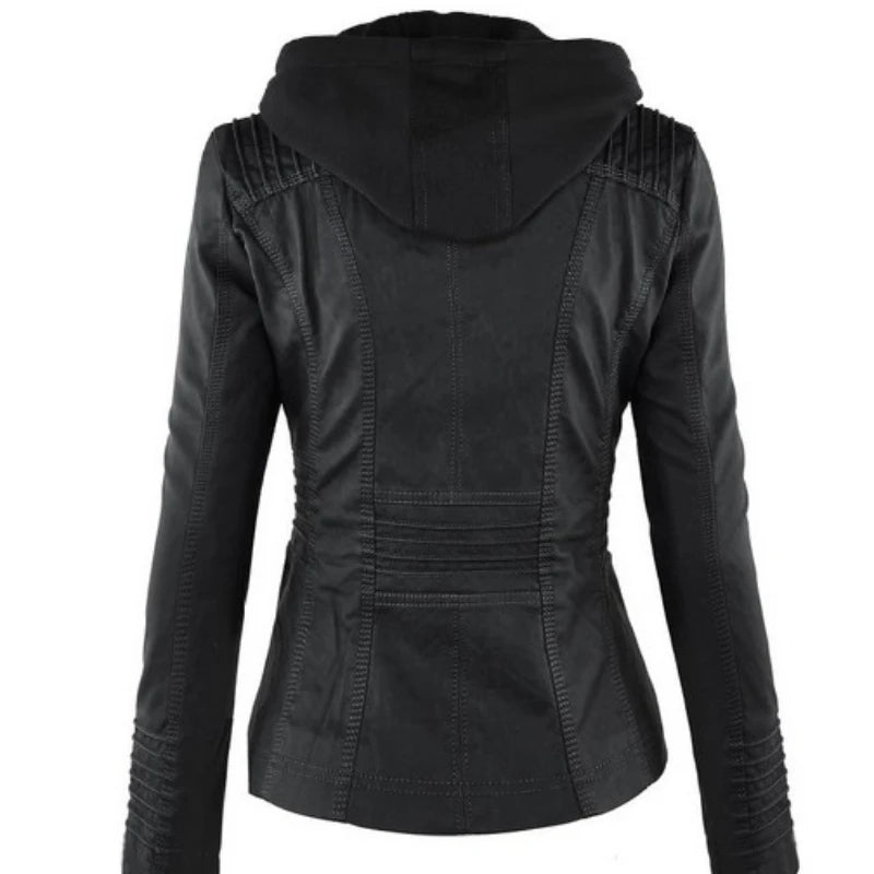 Faux Leather Jacket Women 2024