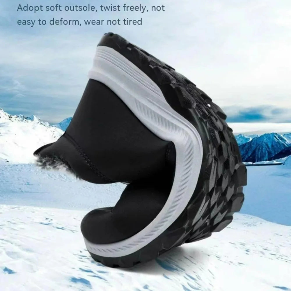 Winter Shoes Mens Snow Boots Thick Fur Non-slip Sneakers Male Cotton Ankle Boots