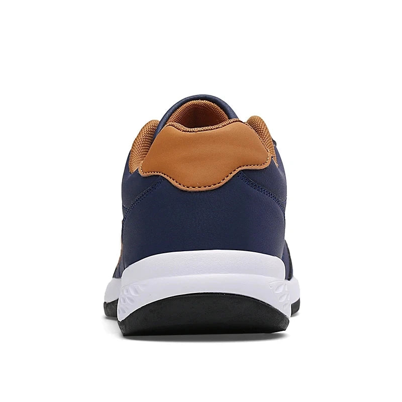 Men's Fashion Leather Casual Sneakers Sports Running Shoes Breathable Outdoor Men