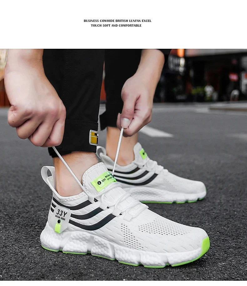 Men Shoes Sneakers Breathable Comfortable Casual Running Shoes Luxury Tenis Sneaker Male Footwear 2025