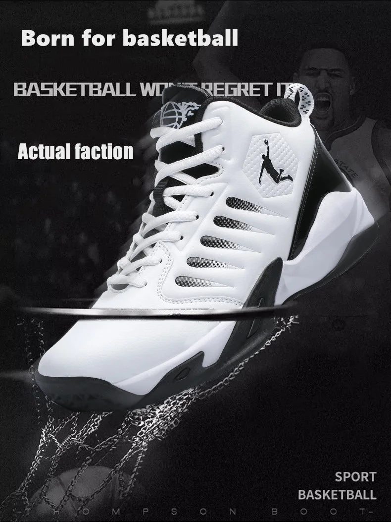 Shoes Leather Men's Sneaker Men Non-Slip Training Basketball