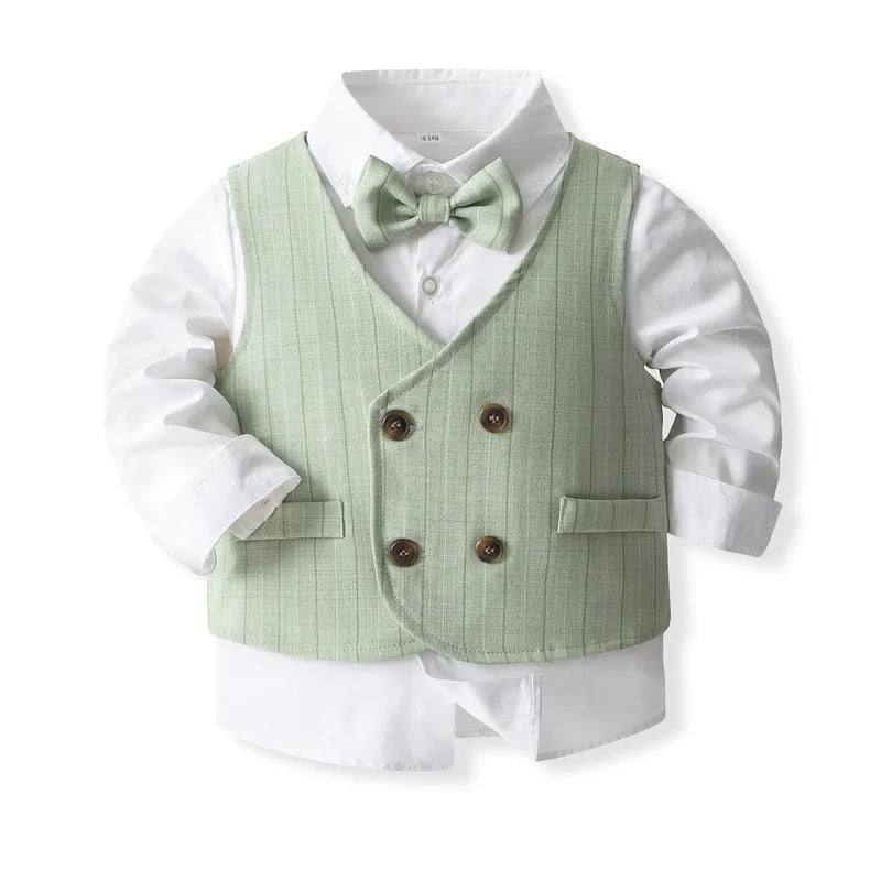 Vest Suit for Boys Baby Boy Clothes Performance Suit for Babies Kid Clothes Boy Drsss Cloth for Boys Baby Boy Cloth ملابس اطفال