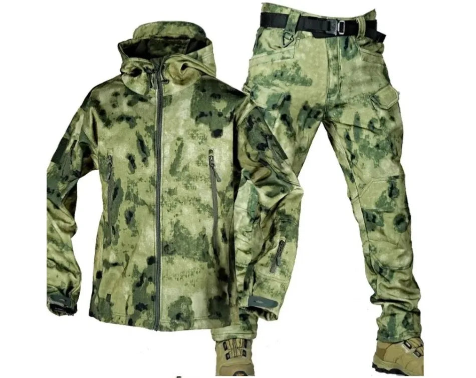 Winter Soft Shell Mens Tactical Set Outdoor Windproof