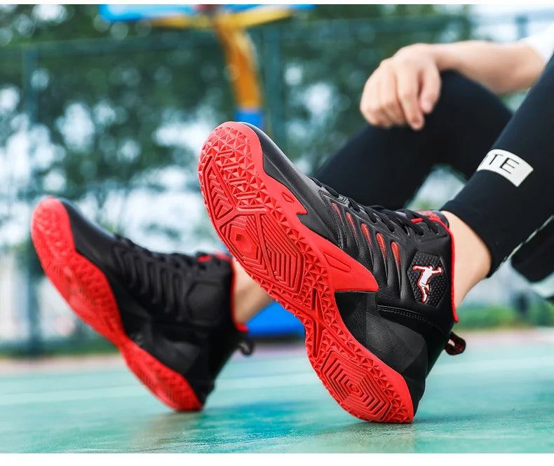 Shoes Leather Men's Sneaker Men Non-Slip Training Basketball